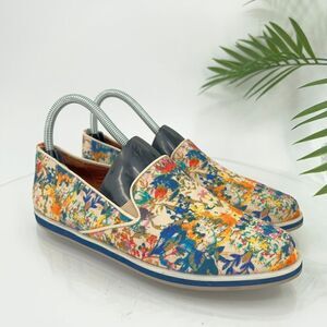 Rebecca Minkoff Loafers Women's Size 7 Sable Canvas Floral Print Slip On  Shoes